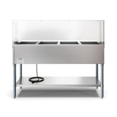 Four Pan Open Well Electric Steam Table with Undershelf and Sneeze-Guard, KM-OWS-4SG.